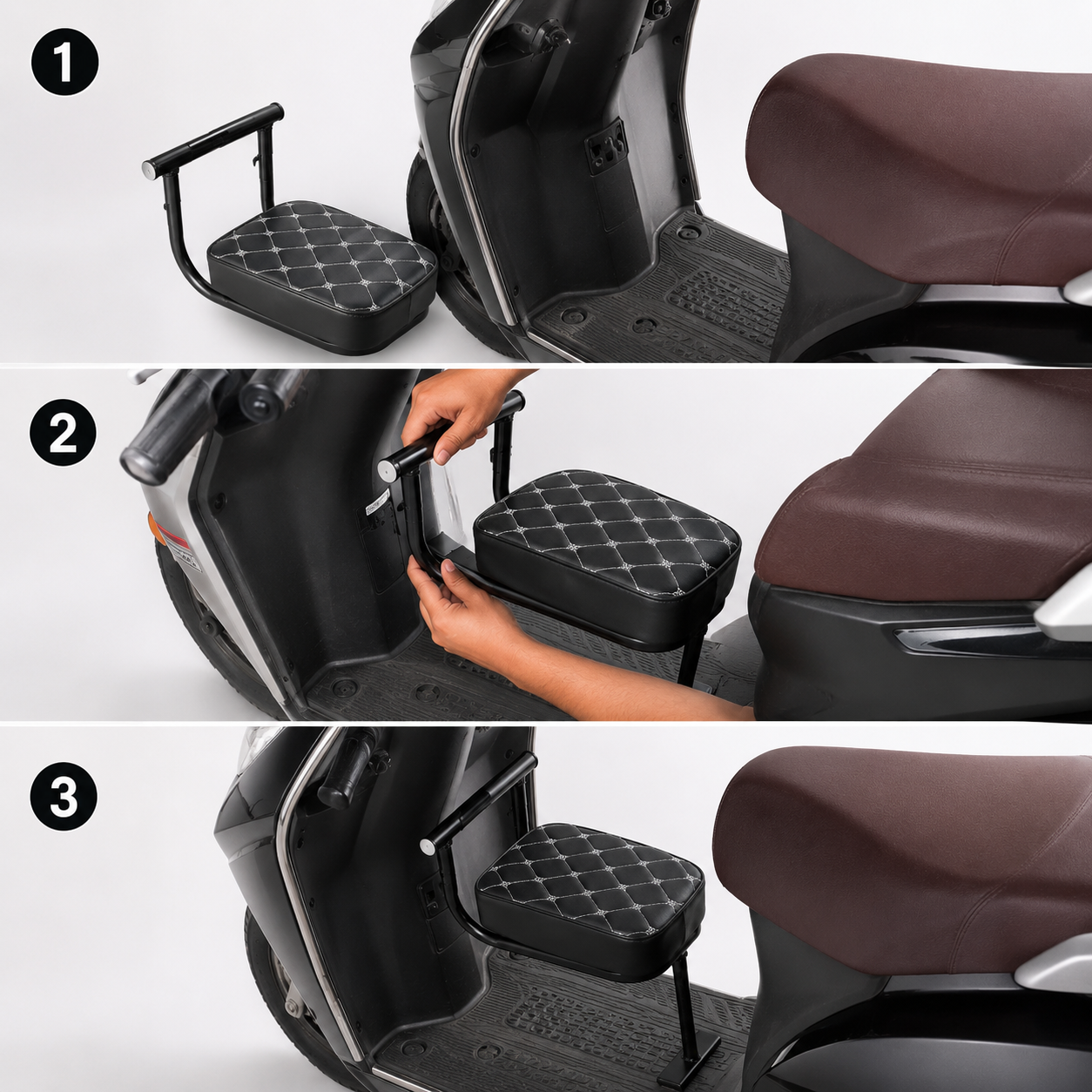 🛵 Portable Kids Scooter Seat | For Activa, Jupitar, Access, EV and all Gearless Scooters