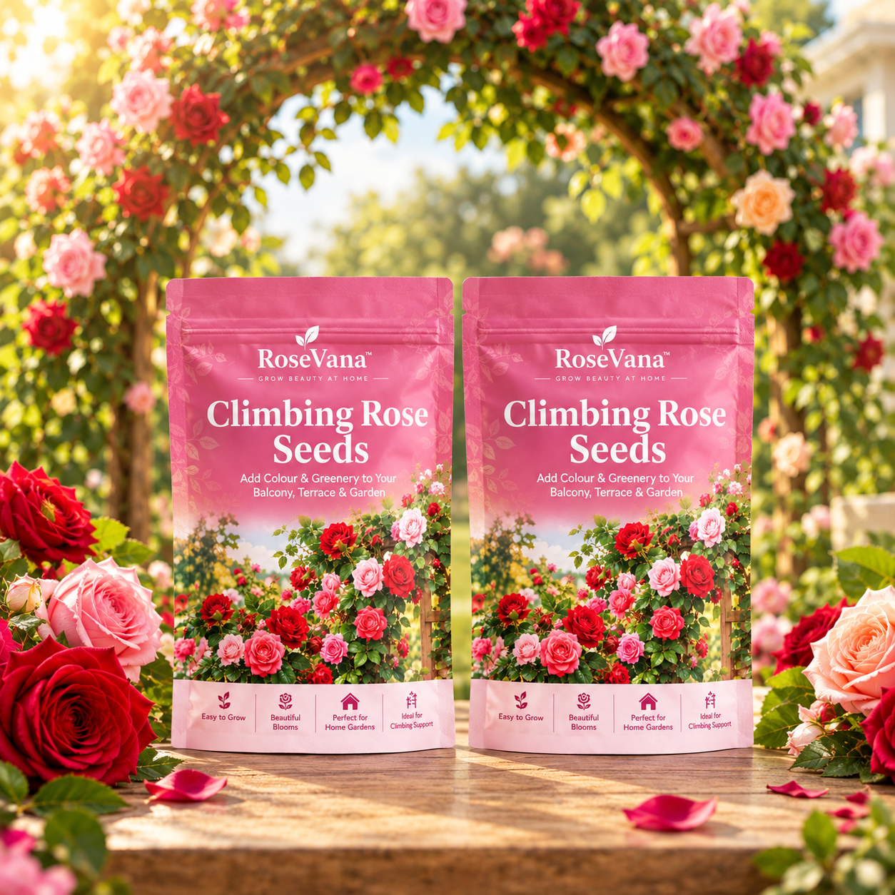RoseVana™ – Premium Climbing Rose Seeds | Buy 1 Get 1 FREE